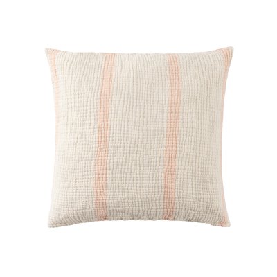 Housse de coussin gaze de coton RYTHMO CARRE BLANC