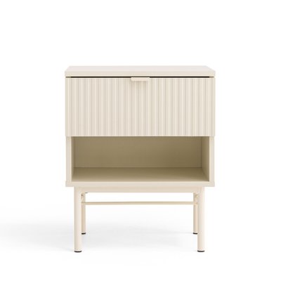 Table de chevet 1 tiroir, 1 niche en bois et métal  - MOLLY DRAWER