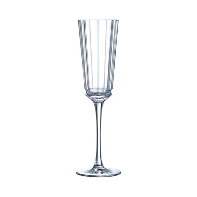 6 flûtes à Champagne 17cl Macassar - Cristal d'Arques - Verre ultra transparent au design vintage CRISTAL D ARQUES