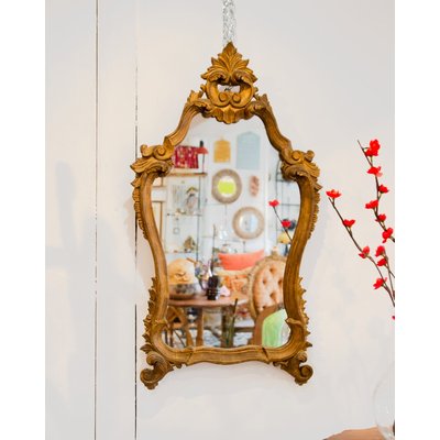 Miroir en bois sculpté Georges N°1202 - Bon état DEBONGOUT