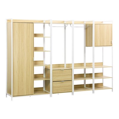 Kit dressing modulable décor bois et métal 4 éléments CLEVER SWEEEK