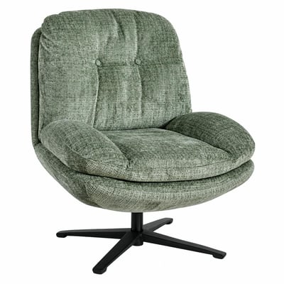 Fauteuil confort pivotant en tissu doux IENA PIER IMPORT