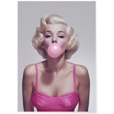 Affiche Marilyn Bubblegum Pop Art L'AFFICHERIE