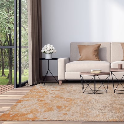 Faded Abstract Flatweave Indoor/Outdoor Rug SO'HOME