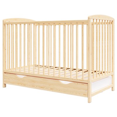Lit bébé évolutif avec tiroir - NINA - 120x60 cm - Bois PREMIERS MOMENTS