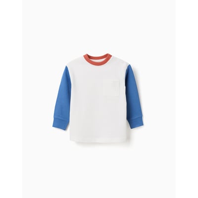 T-shirt en coton à manches longues avec poche ZIPPY