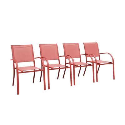 Fauteuil de jardin empilable aluminium (lot de 4) TARANTO SWEEEK