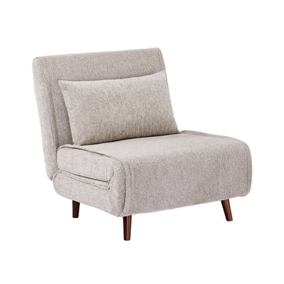 Chauffeuse convertible tissu chenille piètement bois 1 place GUEST SWEEEK