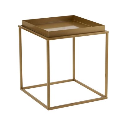 Bout de canapé carré avec plateau à rebords H52 cm - SKYE CALICOSY