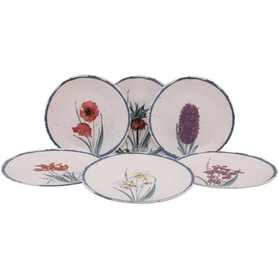 Assiette en céramique Vintage flower 25 cm (Lot de 6) HANAH HOME