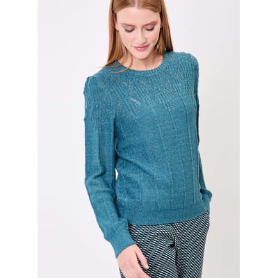 Pull maille fantaisie col rond IZIA PRINCESSE NOMADE