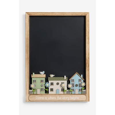 Plaque murale avec tableau noir maisons NEXT