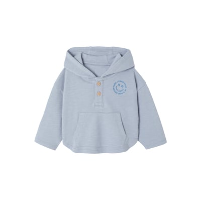 T-shirt à capuche rayé DENIM FABRIC VERTBAUDET