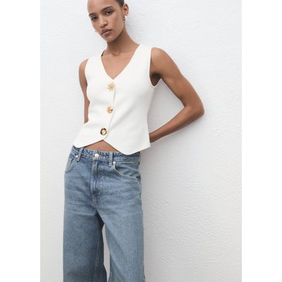 Gilet maille boutons bijoux MANGO