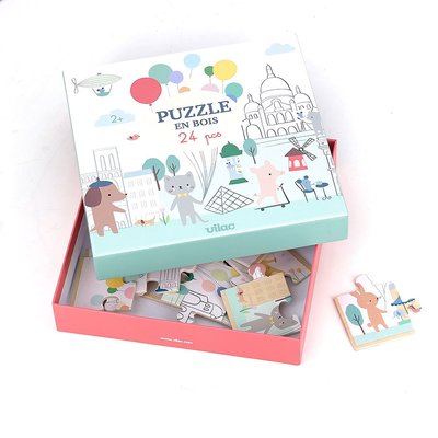 Puzzle en bois Escapade à Paris 24 pcs VILAC