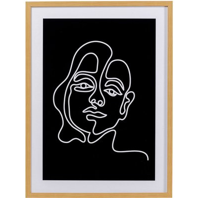 Tableau Faccia Arte noir et blanc femme 60x80cm KARE DESIGN