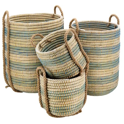 Cache-pots en jonc naturel (Lot de 4) AUBRY GASPARD