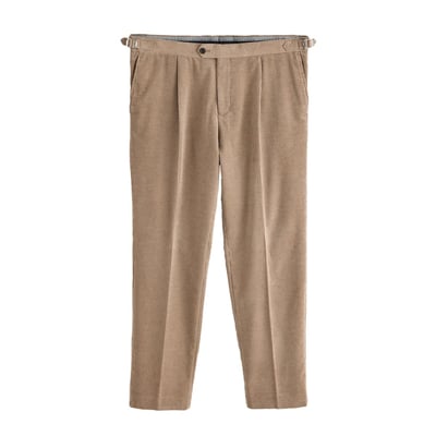 Pantalon de costume ajusté velours/cachemire signature NEXT