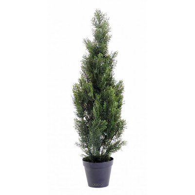 Cyprès artificiel en pot anti-UV pour ext ARTIFICIELLES