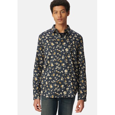Chemise coton bio imprimé fleurs beiges IKKS