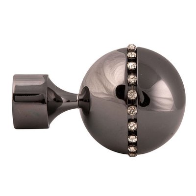 Paire embouts de tringle "Sphère strassée" HOME MAISON