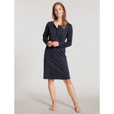 Chemise de nuit, longueur 100cm manches longues Coton NIGHT LOVERS CALIDA