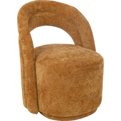 Chaise accent ocre en textile confort élégant pour salon moderne RECOLLECTION