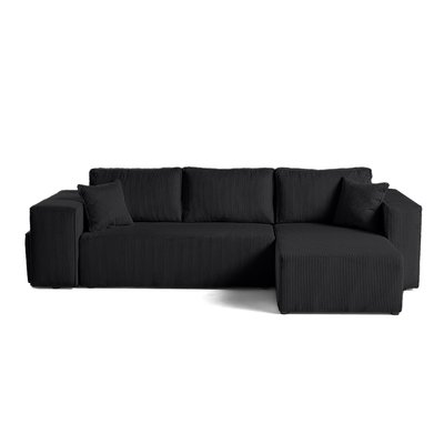 Canapé d'Angle Convertible en Velours côtelé 4 places - TOPAZE LISA DESIGN