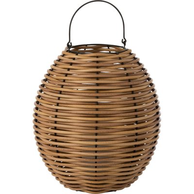 Lanterne tressée effet naturel avec led pour ambiance chaleureuse RECOLLECTION