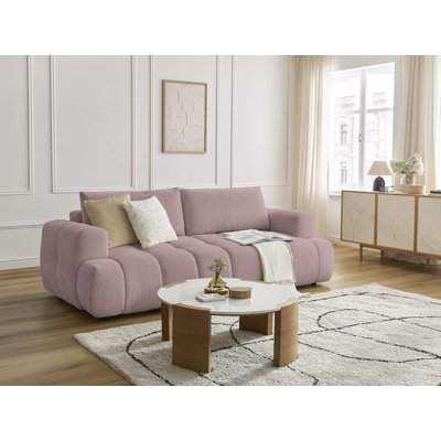 Canapé droit convertible 3 places en tissu lisse, FUJI BOBOCHIC
