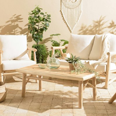 Table de salon rectangulaire teck naturel MANAK PIER IMPORT
