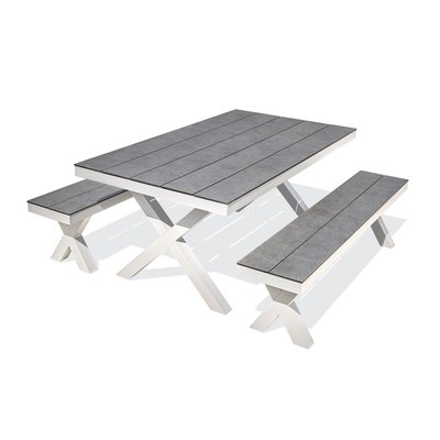 Table de jardin aluminium plateau HPL ANNECY PARIS GARDEN