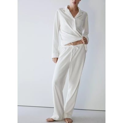 Pantalon de pyjama en coton extensible à taille ajustable MANGO