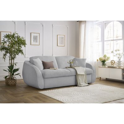 Canapé lit 3 places en tissu bouclette couchage 160x194 cm, CEZANNE BOBOCHIC