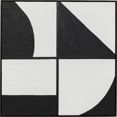 Tableau Frame Modulo noir et blanc 100x100cm KARE DESIGN