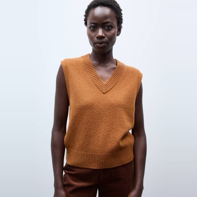 Pull sans manches en laine MONOPRIX