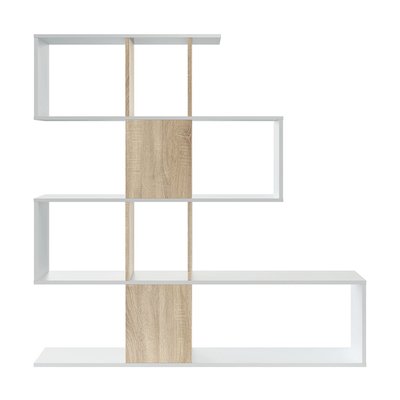 Bibliothèque avec 4 niveaux et 11 compartiments de rangement H145 cm - Zigzag CALICOSY