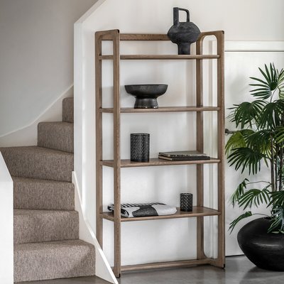 Fallon Smoked Oak Open Display Shelving Unit SO'HOME