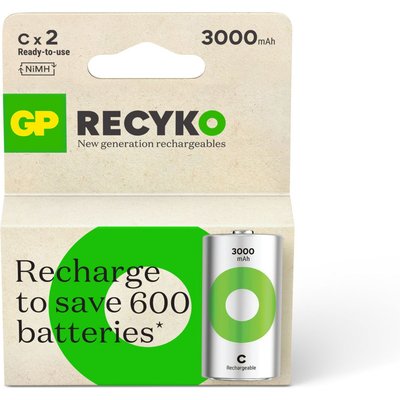 Pile rechargeable C ReCyckO lot de 2 3000mAh GPE
