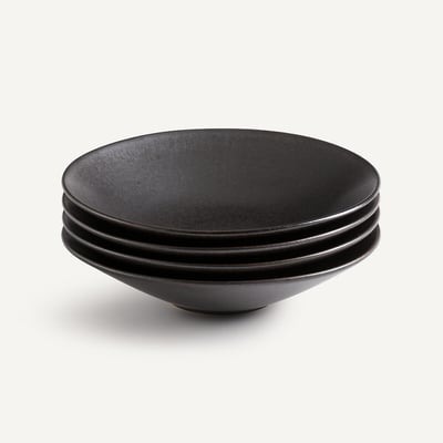 Set of 4 Kanso Glazed Stoneware Pasta Bowls AM.PM