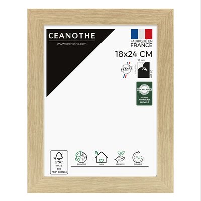 Cadre Photo Design 18x24 Cm Marron Bois Reconstitué Fsc ETERNEL CEANOTHE