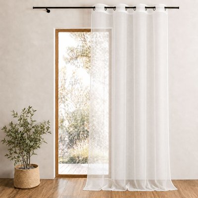 Voilage uni en maille filet HOME MAISON