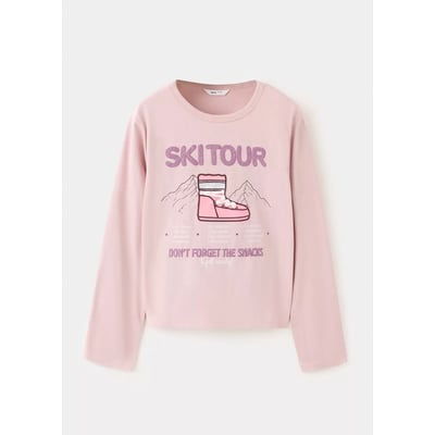 T-shirt coton détail imprimé MANGO KIDS
