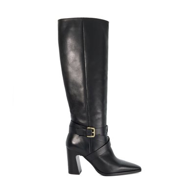Bottes hauteur genou à talon carré - SOLANNA DUNE LONDON