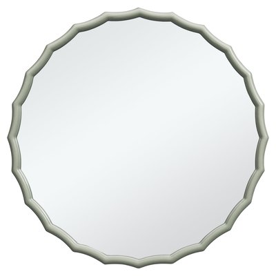 Miroir rond décoratif ondulé en bois H76 SIA DECO