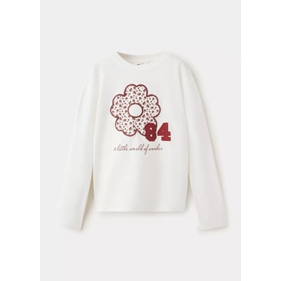 T-shirt coton imprimé fleur MANGO KIDS