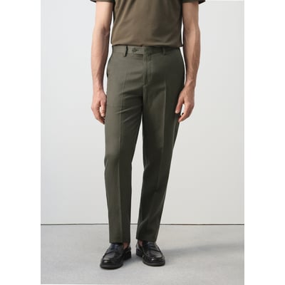 Pantalon Homme Droit Marron - Taille 48 (tour De Taille 48) - Coton - Occasion Très Bon état