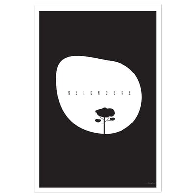 Affiche minimal seignosse HEXOA