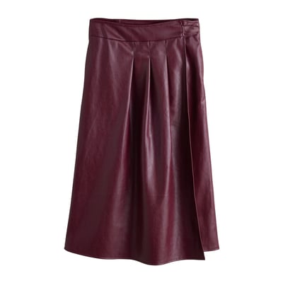 Jupe kilt mi-longue en similicuir NEXT