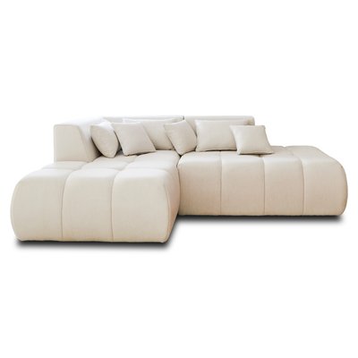 Canapé d'Angle gauche en Tissu 4 places - CARACAS LISA DESIGN